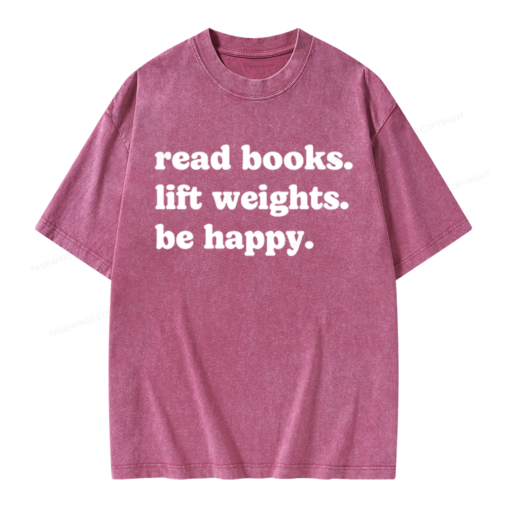 Pagewings Book Lover Gym Unisex Washed T-shirt