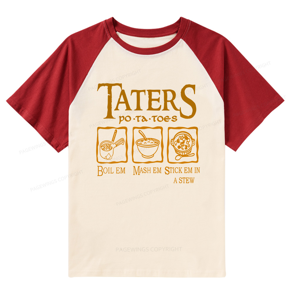 Pagewings Potatoes Raglan T-shirt