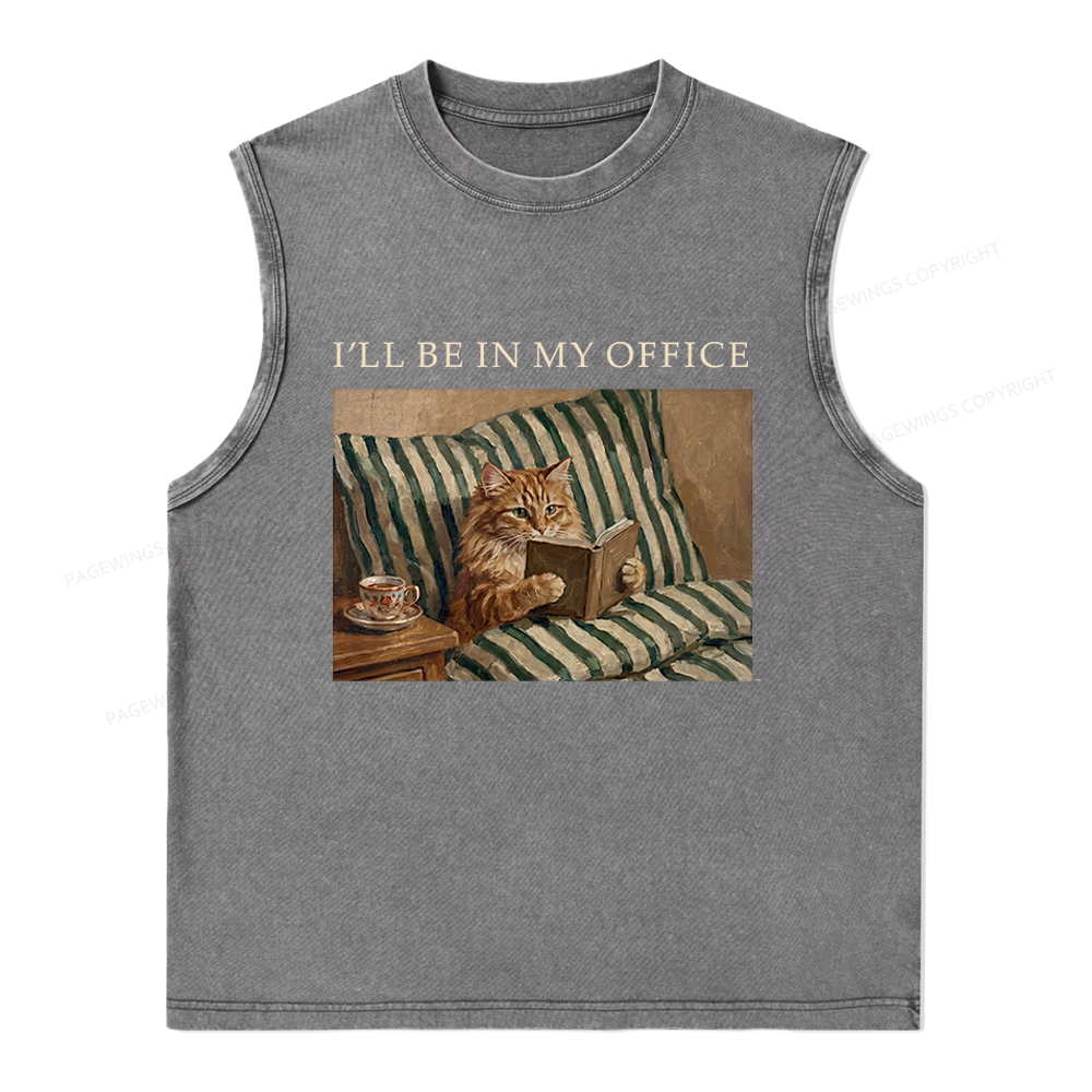 Pagewings Funny Book Lover Unisex Washed Tank Top