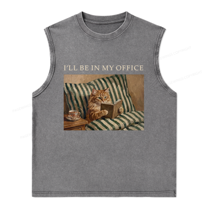 Pagewings Funny Book Lover Unisex Washed Tank Top