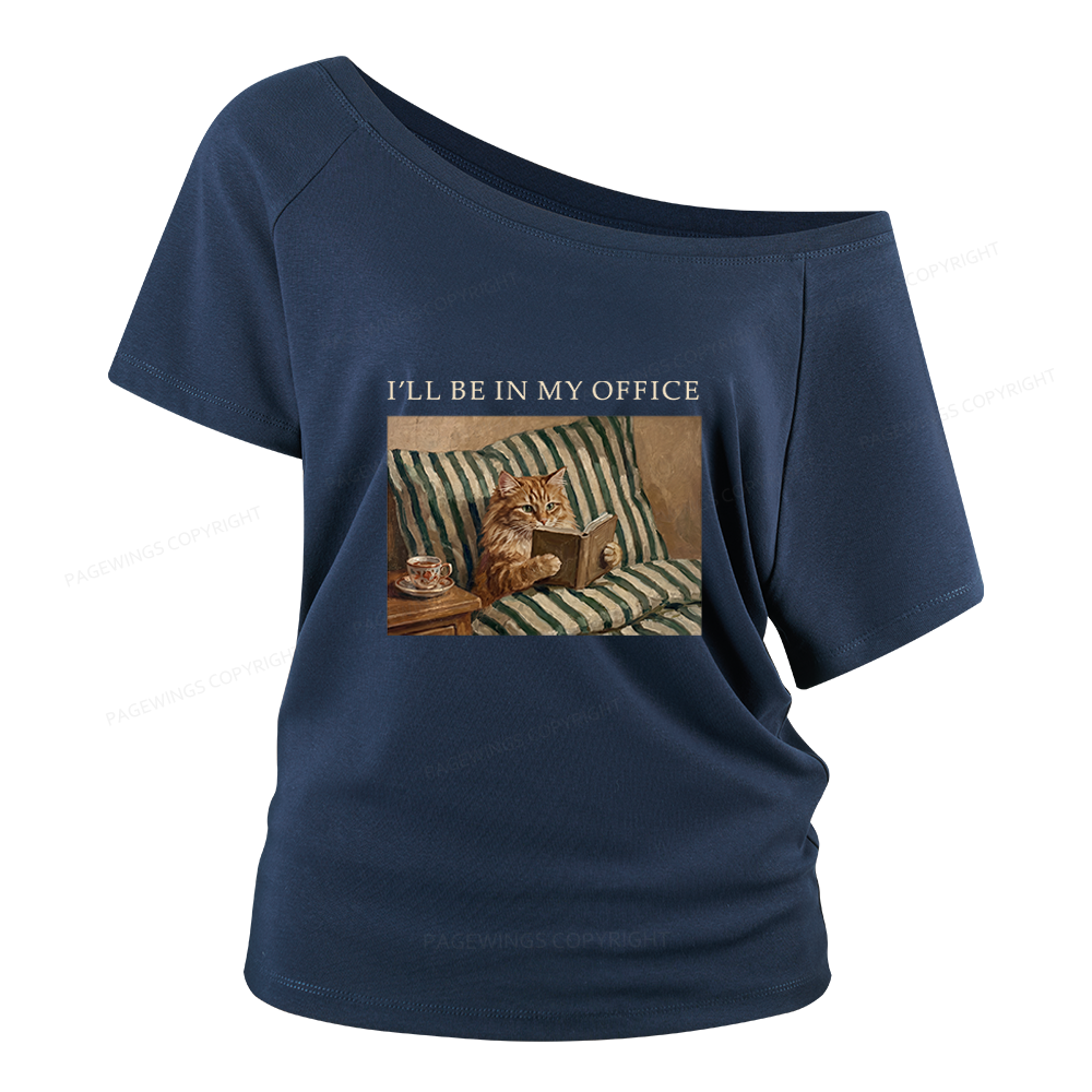 Pagewings Funny Book Lover Women Off Shoulder T-shirts