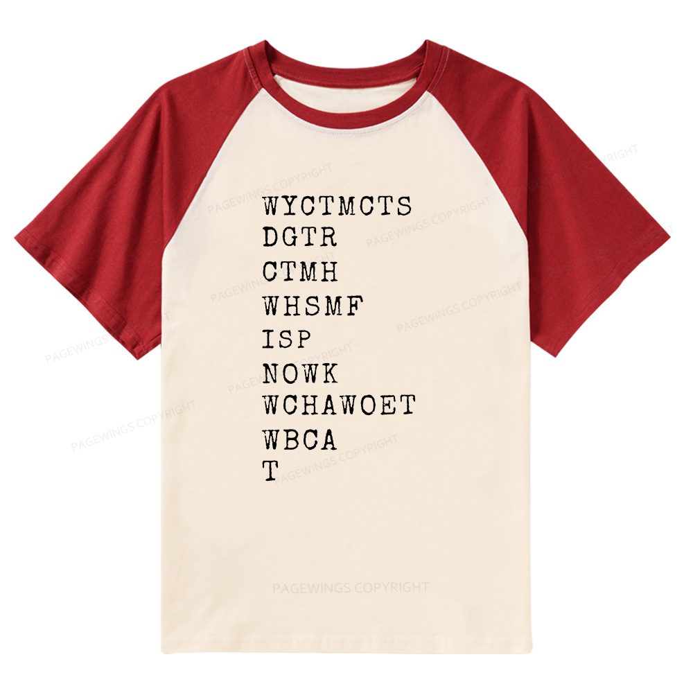 Pagewings Will You Come To My Cottage Raglan T-shirt