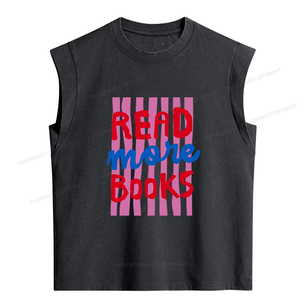 Pagewings Read More Books Women's Washed Tank Top