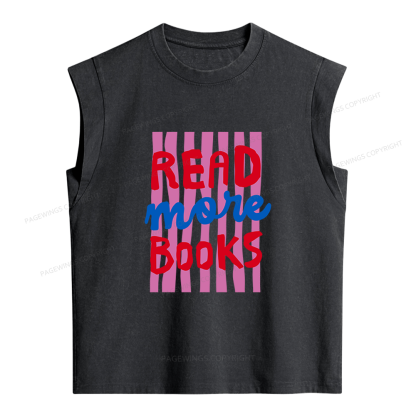 Pagewings Read More Books Women's Washed Tank Top