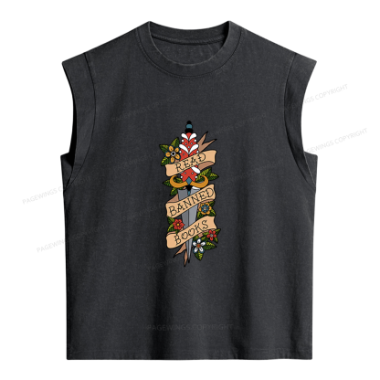Pagewings Banned Books Women's Washed Tank Top