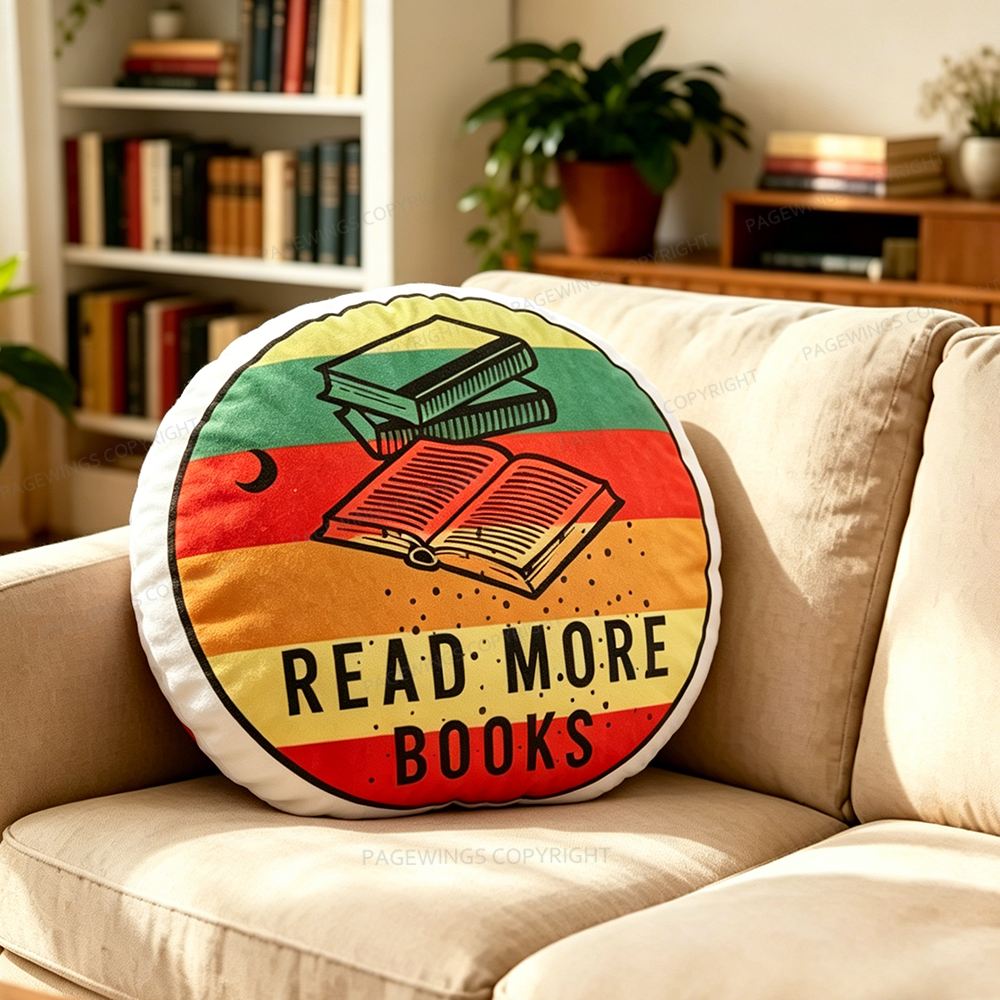 Pagewings Book Lover Shaped Throw Pillow