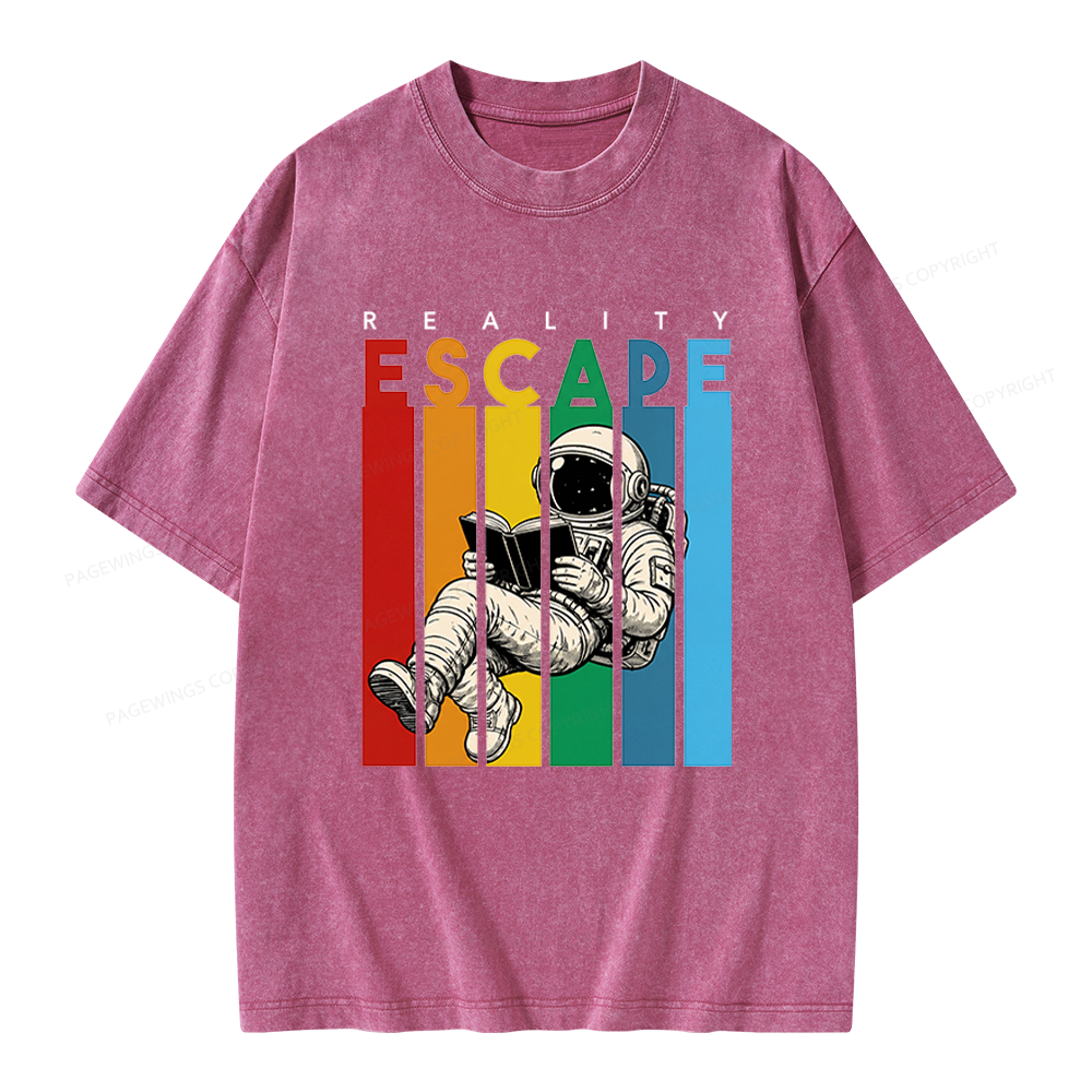 Pagewings Reality Escape Unisex Washed T-shirt