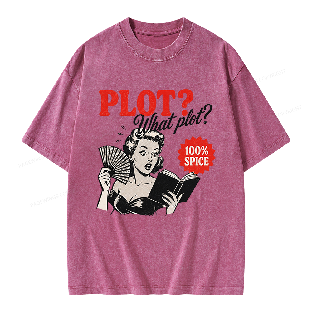 Pagewings What Plot Unisex Washed T-shirt