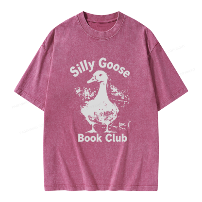 Pagewings Silly Goose Book Club Unisex Washed T-shirt