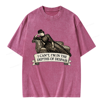 Pagewings I’m In The Depths Of Despair Unisex Washed T-shirt