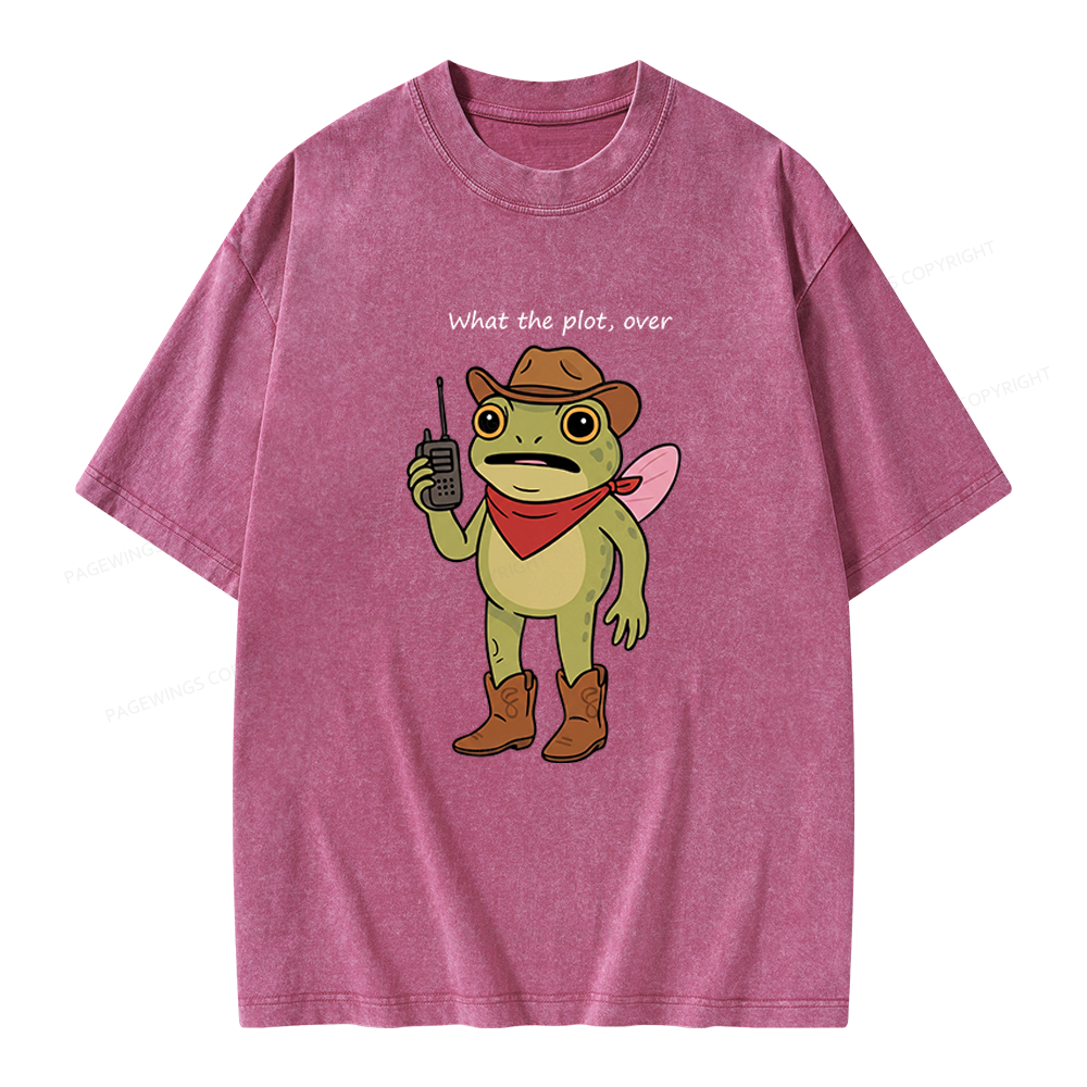 Pagewings What The Plot Unisex Washed T-shirt