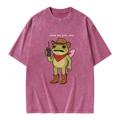 Pagewings What The Plot Unisex Washed T-shirt