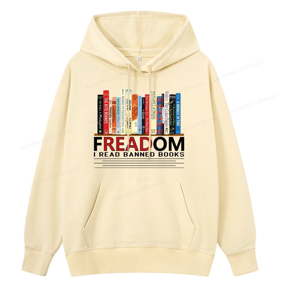 Pagewings Freadom I Read Banned Books Unisex Classic Hoodie