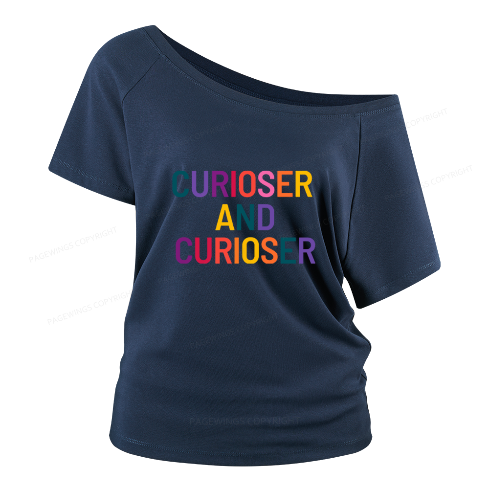 Pagewings Curioser Women Off Shoulder T-shirts