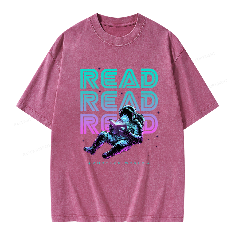 Pagewings Read Another World Unisex Washed T-shirt