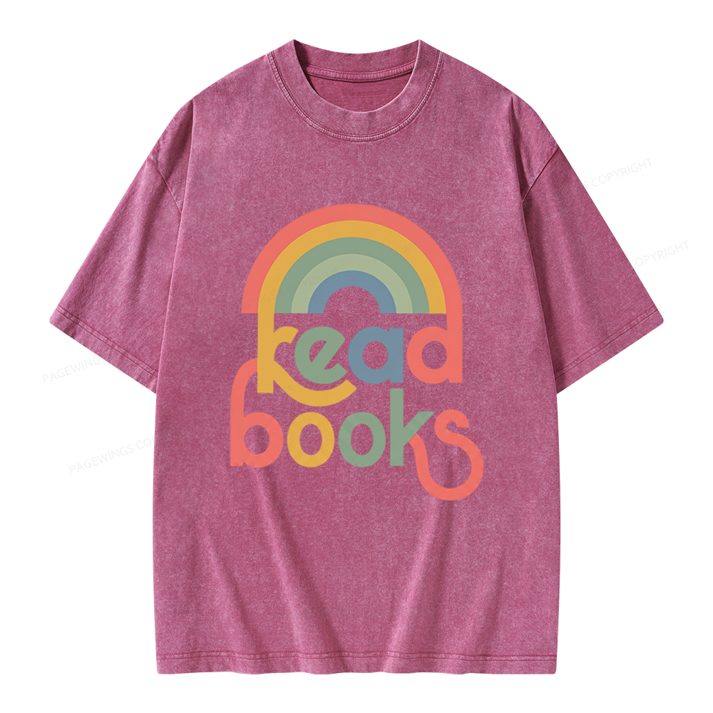 Pagewings Read Books Unisex Washed T-shirt
