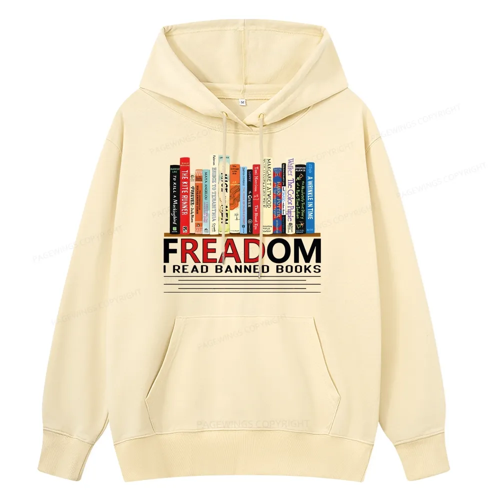 Pagewings Freadom I Read Banned Books Unisex Classic Hoodie