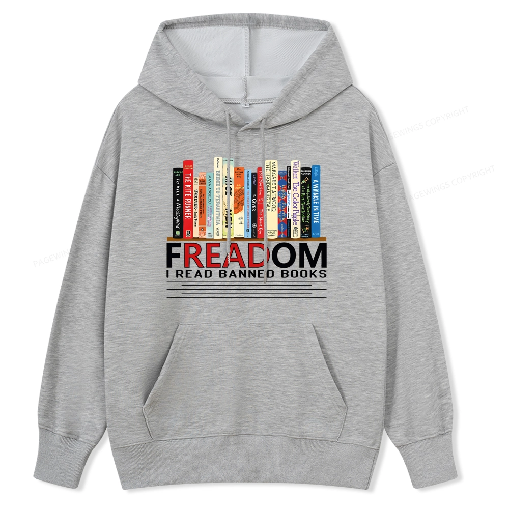 Pagewings Freadom I Read Banned Books Unisex Classic Hoodie