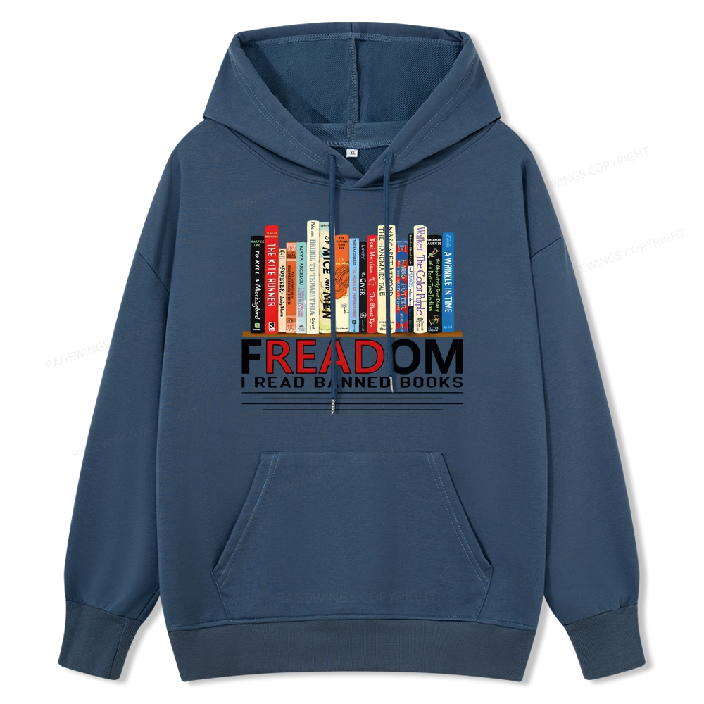 Pagewings Freadom I Read Banned Books Unisex Classic Hoodie