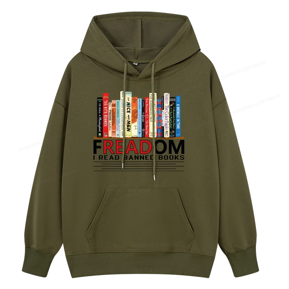 Pagewings Freadom I Read Banned Books Unisex Classic Hoodie