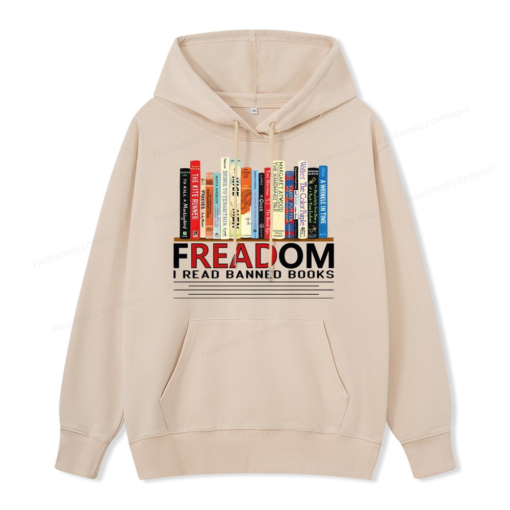 Pagewings Freadom I Read Banned Books Unisex Classic Hoodie