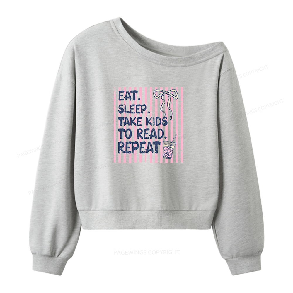 Pagewings Book Lover Women Off Shoulder Sweatshirt