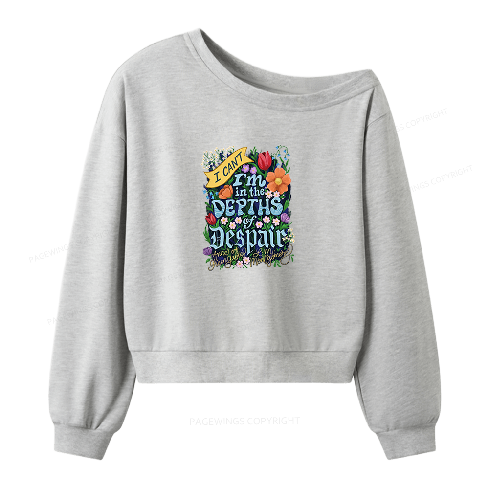 Pagewings Depths Of Despair Women Off Shoulder Sweatshirt