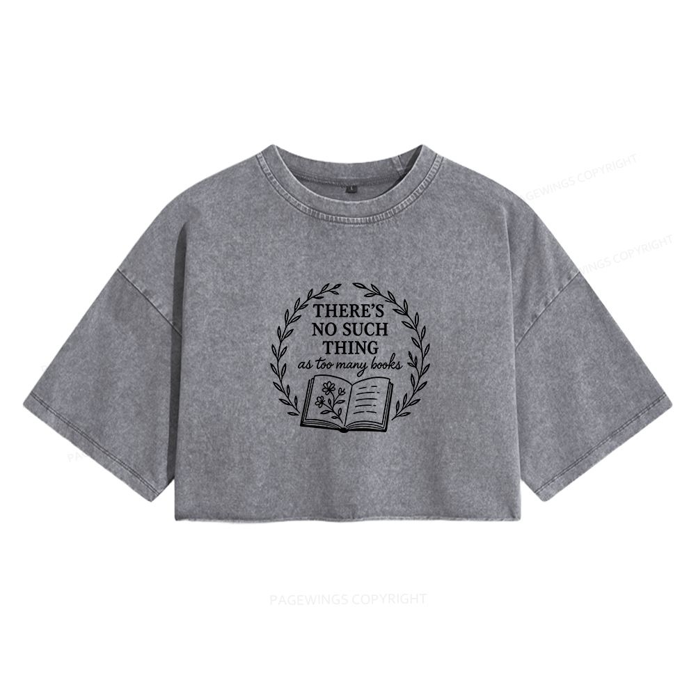Pagewings No Such Thing Women's Washed Cropped T-shirt
