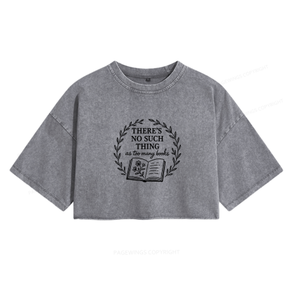 Pagewings No Such Thing Women's Washed Cropped T-shirt