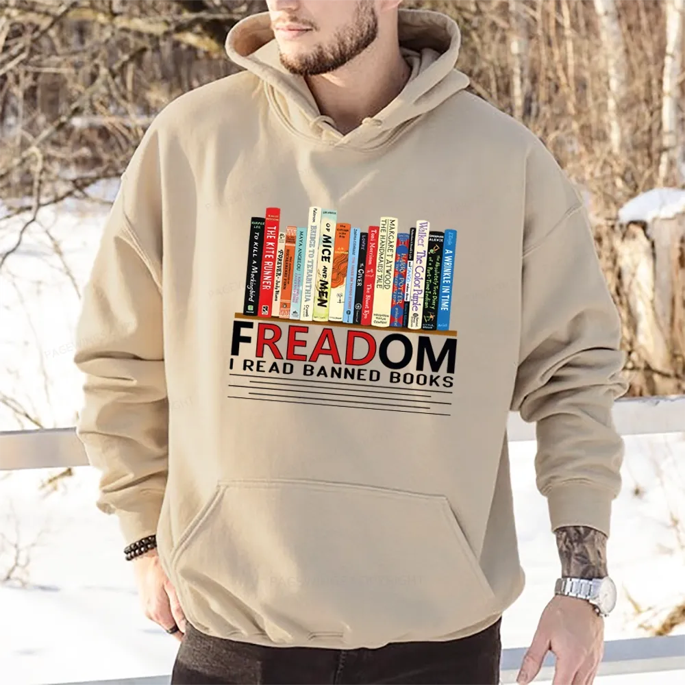 Pagewings Freadom I Read Banned Books Unisex Classic Hoodie