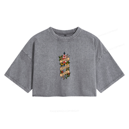 Pagewings Banned Books Women's Washed Cropped T-shirt
