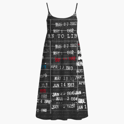 Pagewings When You Have a Library Card Printed Spaghetti Strap Midi Sundress