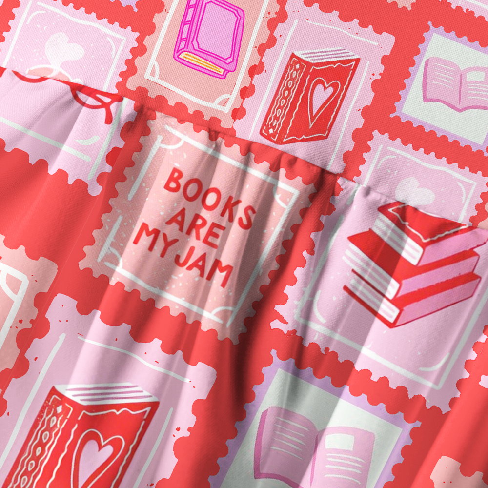 Pagewings Books Are My Jam Printed Spaghetti Strap Midi Sundress