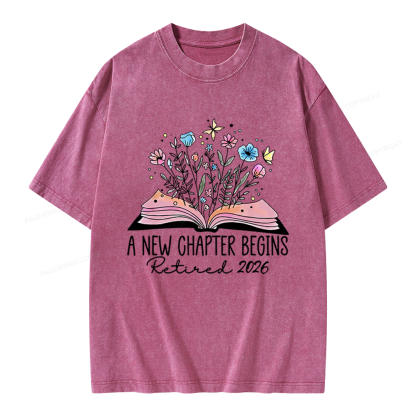 Pagewings A New Chapter Begins Unisex Washed T-shirt