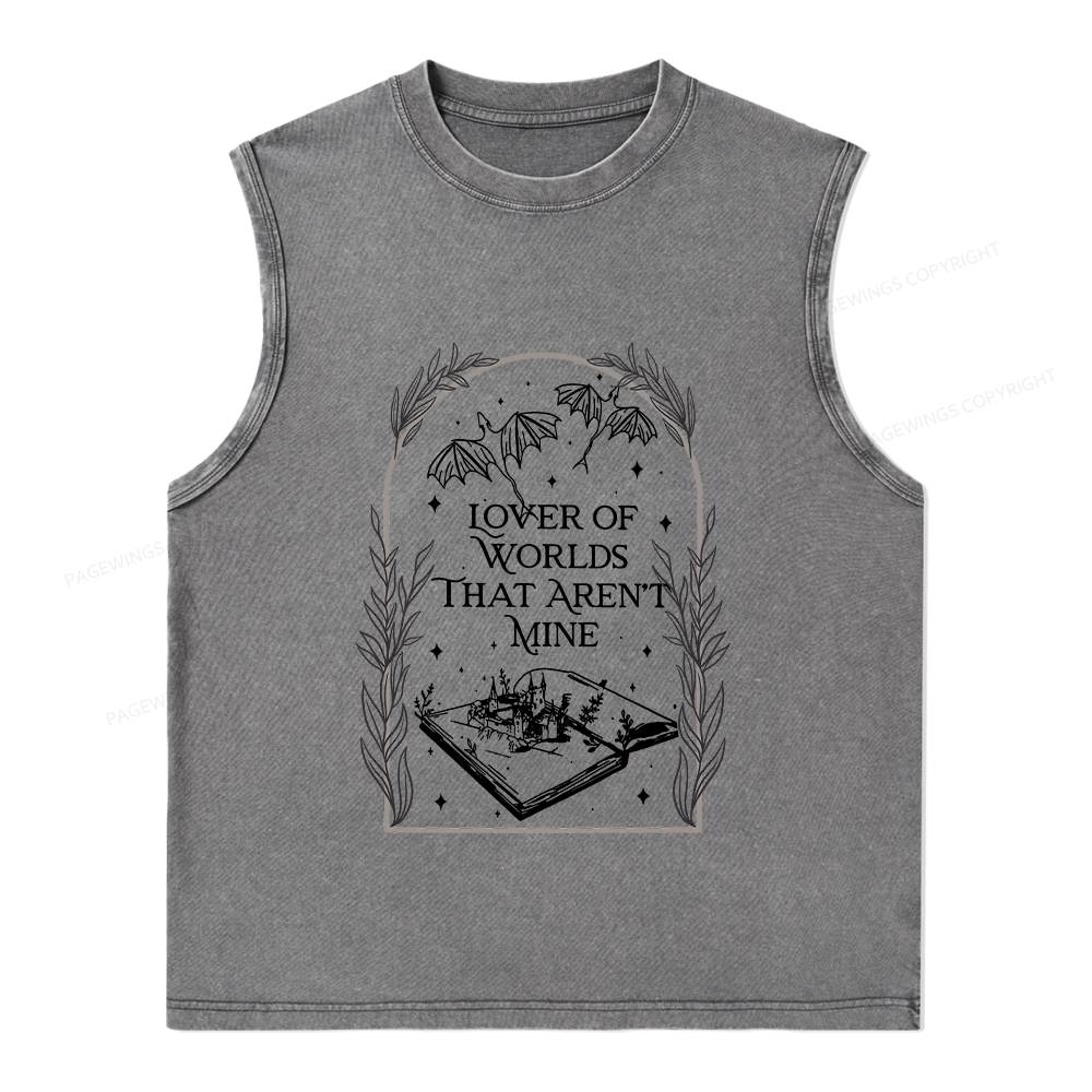 Pagewings Fantasy Reader Unisex Washed Tank Top