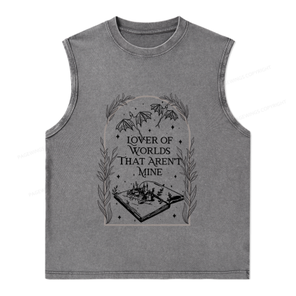 Pagewings Fantasy Reader Unisex Washed Tank Top