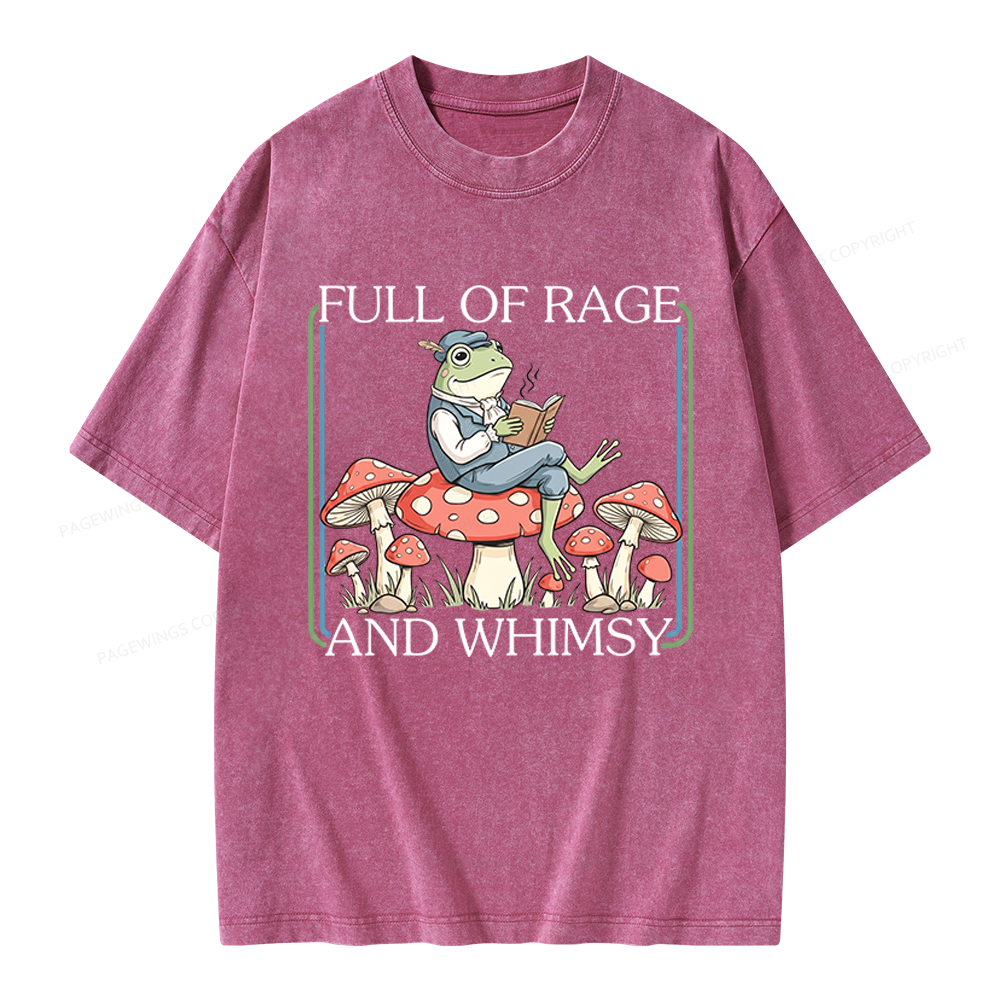 Pagewings Full Of Rage and Whimsy Unisex Washed T-shirt