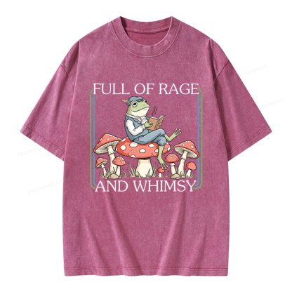 Pagewings Full Of Rage and Whimsy Unisex Washed T-shirt