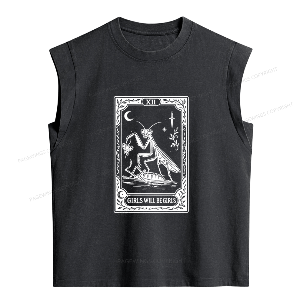 Pagewings Girls Will Be Girls Women's Washed Tank Top