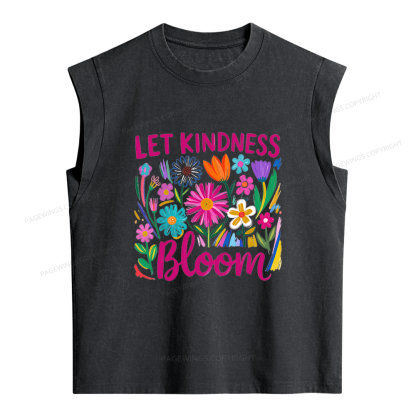 Pagewings Let Kindness Bloom Women's Washed Tank Top