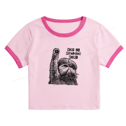 Pagewings Sci-Fi Book Lover Baby Tee Crop Ringer T-Shirt