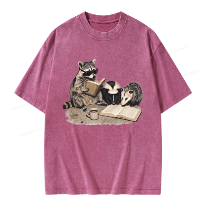 Pagewings Trash Book Club Unisex Washed T-shirt