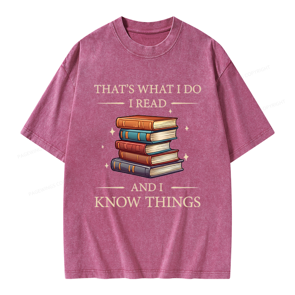 Pagewings Book Nerd Unisex Washed T-shirt