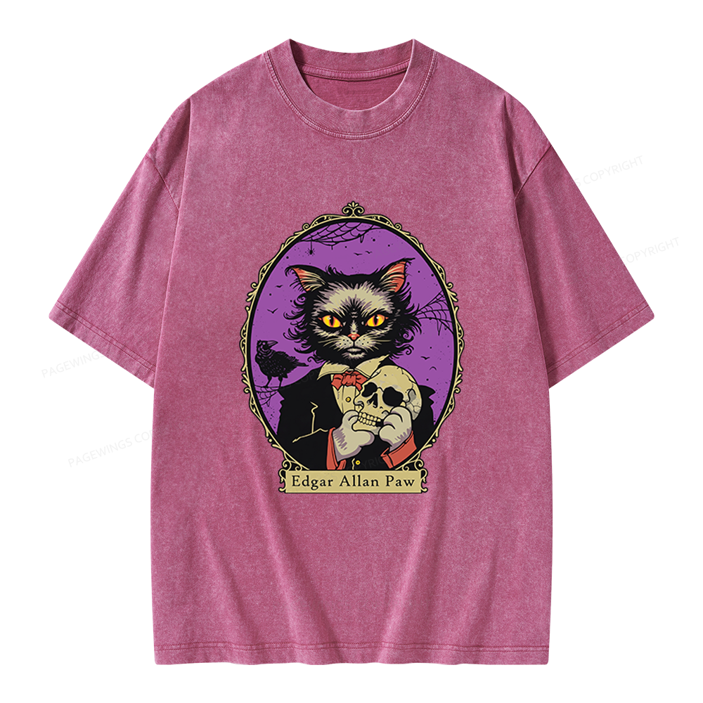 Pagewings Gothic Novel Lover Unisex Washed T-shirt