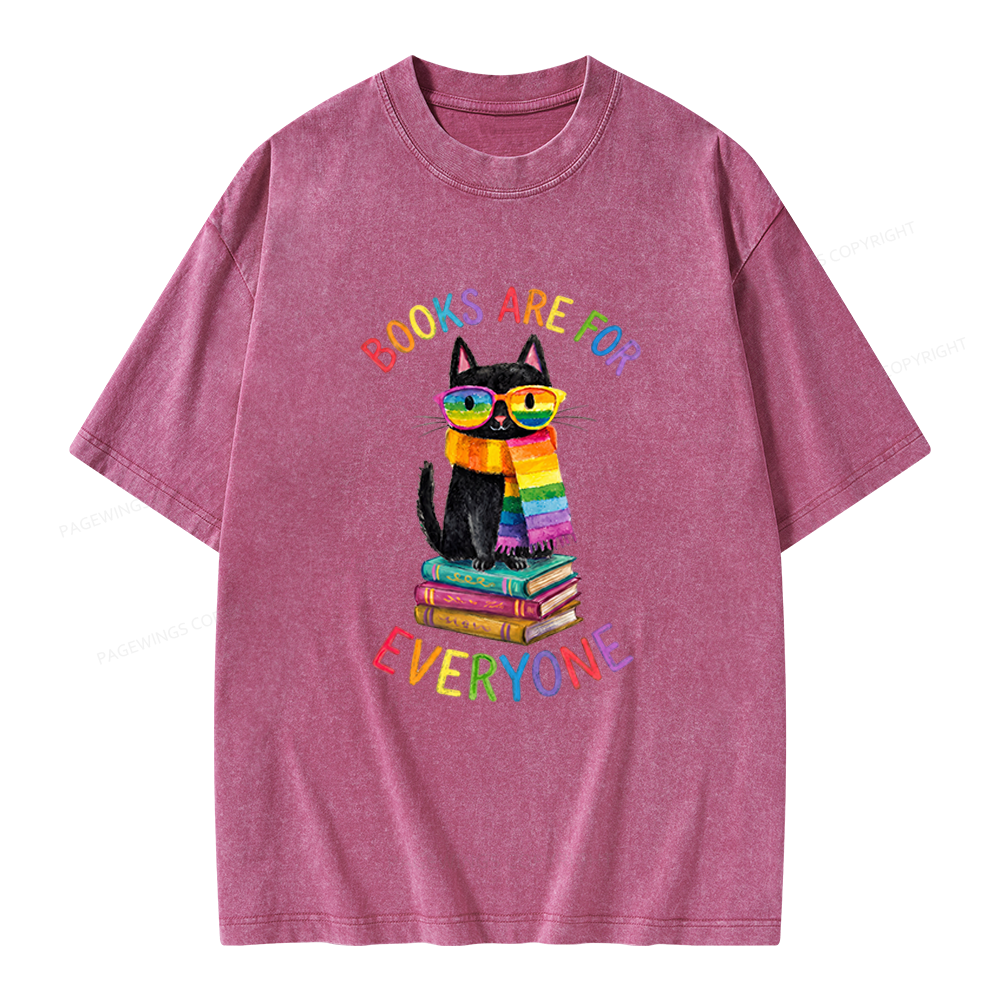 Pagewings Books Are For Everyone Unisex Washed T-shirt