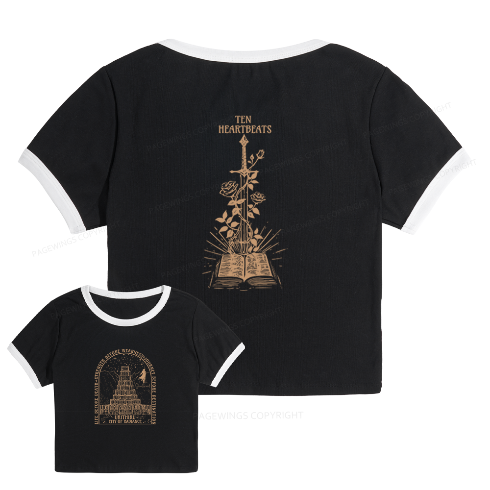 Pagewings Life Before Death Strength Before Weakness Baby Tee Cropped Ringer T-Shirt 