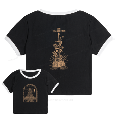 Pagewings Life Before Death Strength Before Weakness Baby Tee Cropped Ringer T-Shirt 