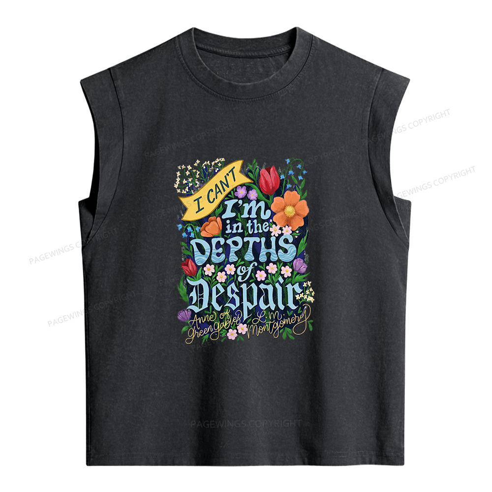 Pagewings Depths Of Despair Women's Washed Tank Top