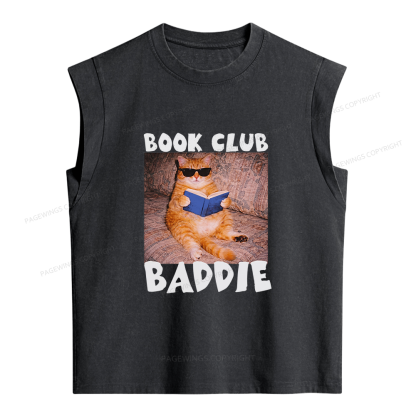 Pagewings Book Club Baddie Women's Washed Tank Top