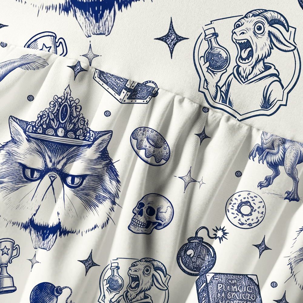 Pagewings Sci-Fi Book Lover  Printed Spaghetti Strap Midi Sundress